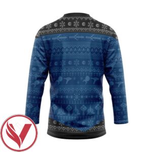 S.T The Next Generation 1987 Blue Ugly Christmas Custom Hockey Jersey, Trending Gifts For Fans - Vesles2014s 1