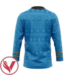 S.T The Original Series 1966 1969 Blue Ugly Christmas Custom Hockey Jersey, Trending Gifts For Fans - Vesles2014s 1