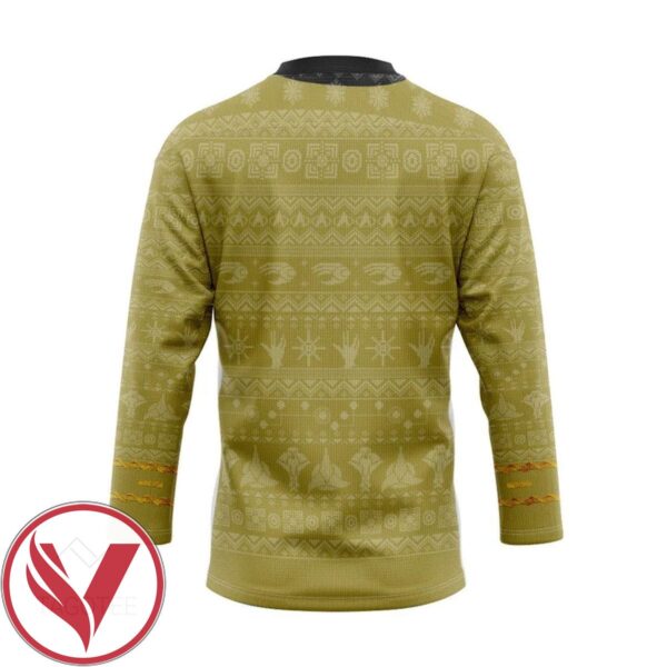 S.T The Original Series 1966 1969 Yellow Ugly Christmas Custom Hockey Jersey, Trending Gifts For Fans - Vesles2014s 1