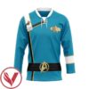 S.T Wrath of Khan Starfleet Blue Uniform Custom Hockey Jersey, Trending Gifts For Fans - Vesles2014s