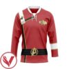 S.T Wrath of Khan Starfleet Red Uniform Custom Hockey Jersey, Trending Gifts For Fans - Vesles2014s