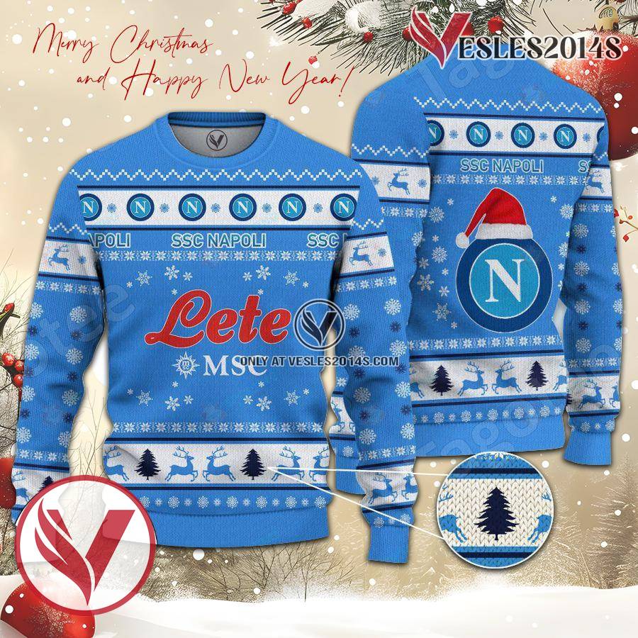 SSC Napoli Sport Ugly Christmas Sweater, Unique Gifts For Fans - Vesles2014aS 1