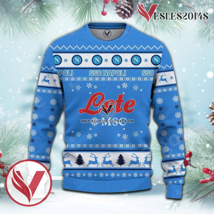 SSC Napoli Sport Ugly Christmas Sweater, Unique Gifts For Fans - Vesles2014aS 2