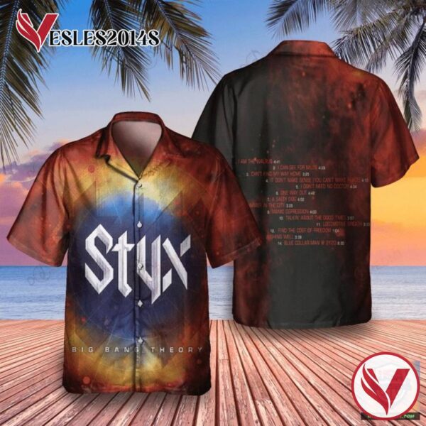 STYX Big Bang Theory 2005 Album Hawaiian Shirt , Best Gift For Music Lovers Vesles2014S