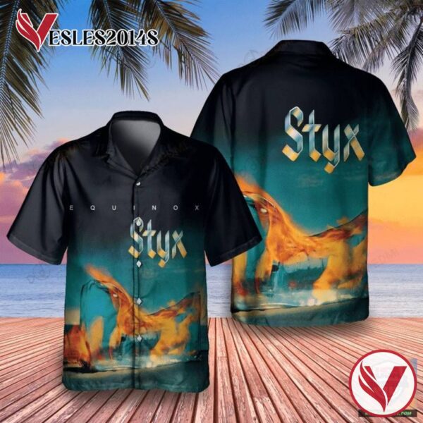 STYX Equinox 1975 Album Casual Hawaiian Shirt , Best Gift For Music Lovers Vesles2014S