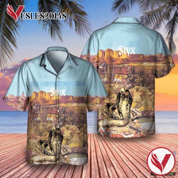 STYX The Serpent Is Rising 1973 Album Hawaiian Shirt , Best Gift For Music Lovers Vesles2014S