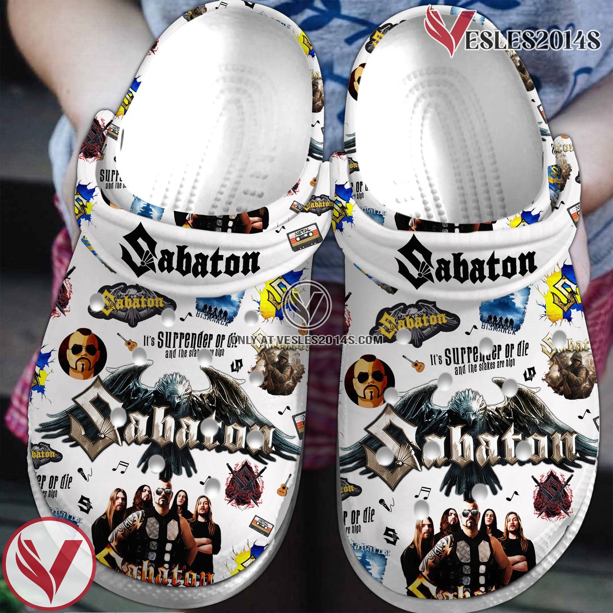 Sabaton Music Crocs Crocband Clogs Shoes, Unique Gifts For Fans - Vesles2014S