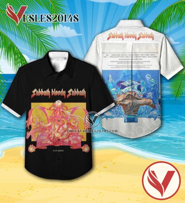 Sabbath Bloody Sabbath Album Cover Hawaiian Shirt, Unique Gifts For Music Lovers - Vesles2014S