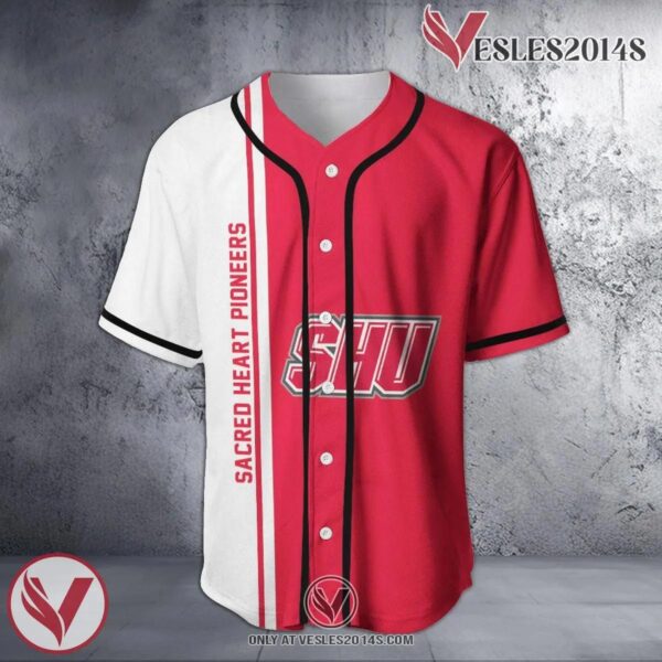 Sacred Heart Pioneers Baseball Jersey Half Style NCAA, Unique Gifts For Fans - Vesles2014s