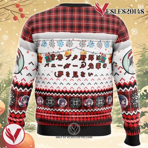 Sad Snowman Rascal Does Not Dream of Bunny Girl Senpai Ugly Christmas Sweater, Unique Christmas Gift For Fans - Vesles2014S 1