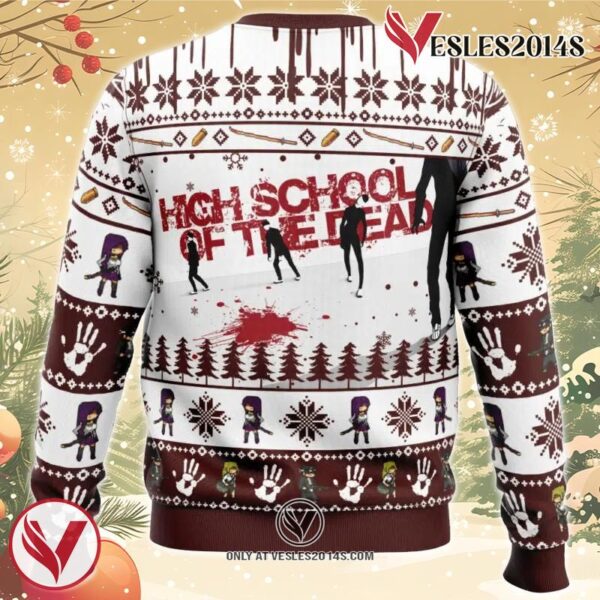 Saeko Busujima Highschool of the Dead Ugly Christmas Sweater, Unique Christmas Gift For Fans - Vesles2014S 1