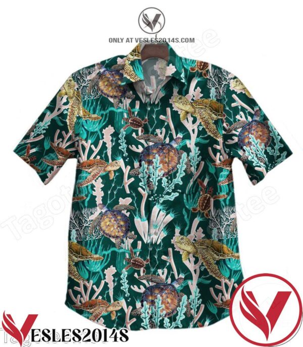Safari Turtle Under The Sea Hawaiian Shirt, Unique Gifts For Friends - Vesles2014S 1