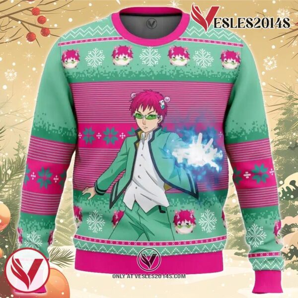 Saiki K The Disastrous Life of Saiki K Ugly Christmas Sweater, Unique Christmas Gift For Fans - Vesles2014S