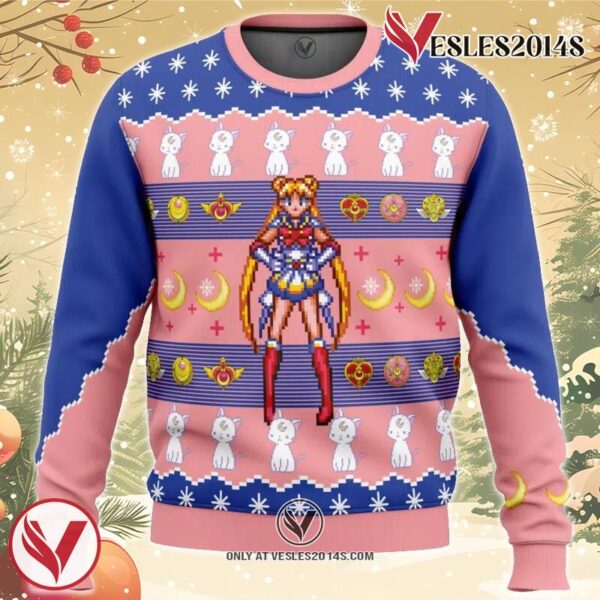 Sailor Moon Ugly Christmas Sweater, Unique Christmas Gift For Fans - Vesles2014S