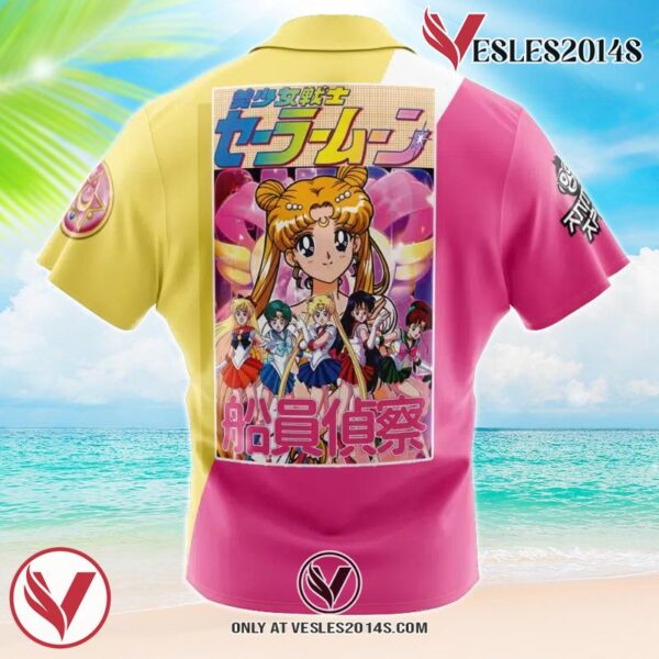 Sailor Scouts Sailor Moon Hawaiian Button Up Shirt, Perfect Gifts For Anime Lovers - Vesles2014S 1