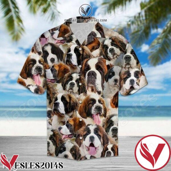 Saint Bernard Summer Vacation Hawaiian Shirt, Unique Gifts For Friends - Vesles2014S 1