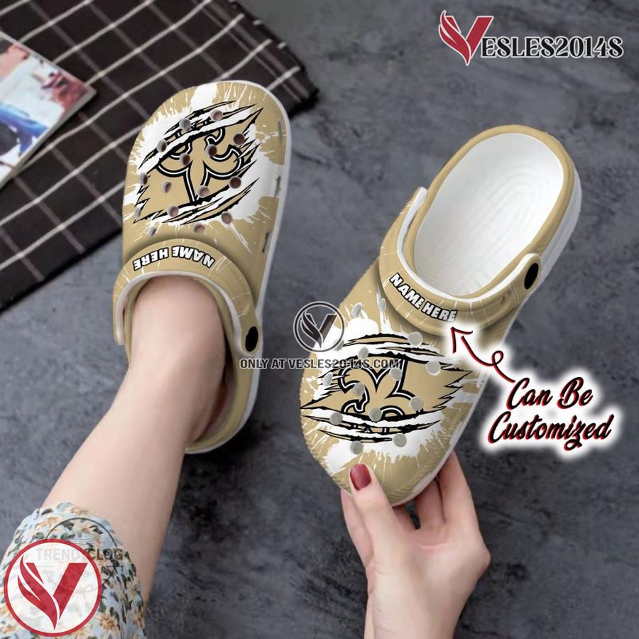 Saints Personalized NO Saints Football Ripped Claw Clog Shoes, Unique Gift From Vesles2014S