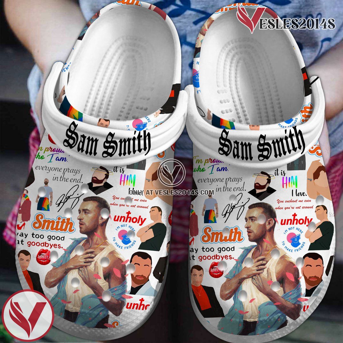 Sam Smith Singer Music Crocs Crocband Clogs Shoes, Unique Gifts For Fans - Vesles2014S