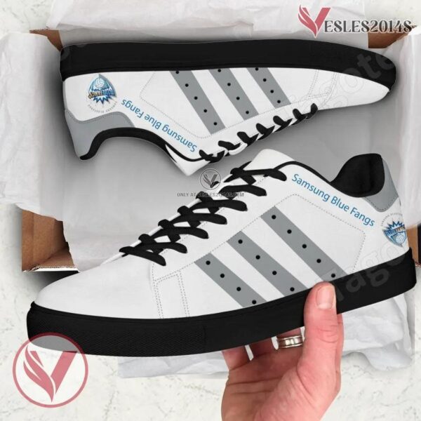 Samsung Blue Fangs Logo Stan Smith Shoes For Men And Womens - Vesles2014s 1