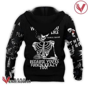 Samuel Adams Rock And Roll Skeleton Skull Hoodie & Zip Hoodie - Vesles2014S 3