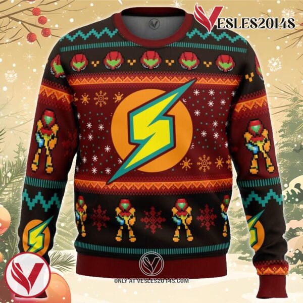 Samus Metroid Ugly Christmas Sweater, Unique Christmas Gift For Fans - Vesles2014S