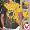 San Diego Padres Brown Yellow Hawaiian Shirt And Short, Unique Gifts For Friends - Vesles2014S 1