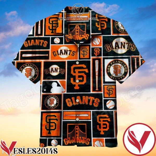 San Francisco Giants Baseball And Baseball Bat Hawaiian Shirt, Unique Gifts For Friends - Vesles2014S 1