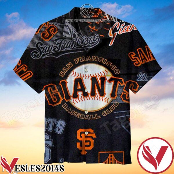 San Francisco Giants Baseball Club Black Hawaiian Shirt, Unique Gifts For Friends - Vesles2014S 1