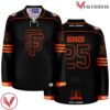 San Francisco Giants Black Barry Bonds Crossover Hockey Jersey - Vesles2014S