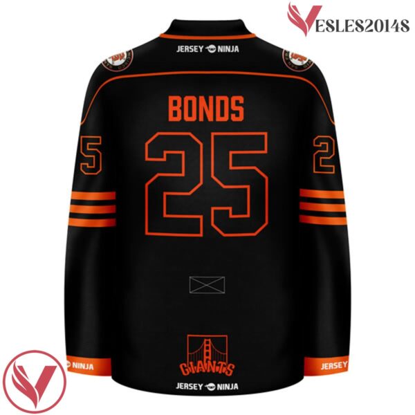 San Francisco Giants Black Barry Bonds Crossover Hockey Jersey - Vesles2014S 3