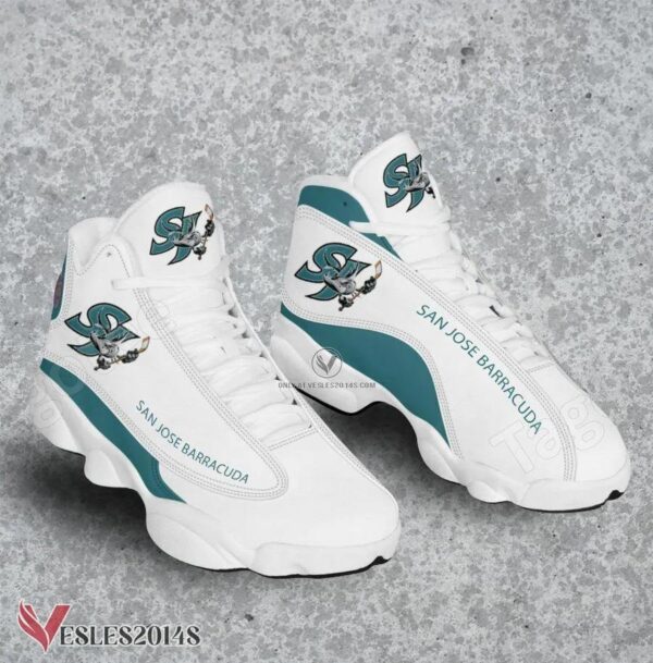 San Jose Barracuda Club Air Jordan 13 Shoes, Best Sneaker Gifts For Fans - Vesles2014s