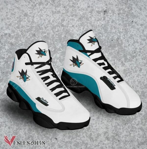 San Jose Sharks Logo Air Jordan 13 Shoes, Best Sneaker Gifts For Fans - Vesles2014s 1