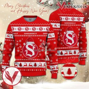 Sandvikens IF Sport Ugly Christmas Sweater, Unique Gifts For Fans - Vesles2014aS 1