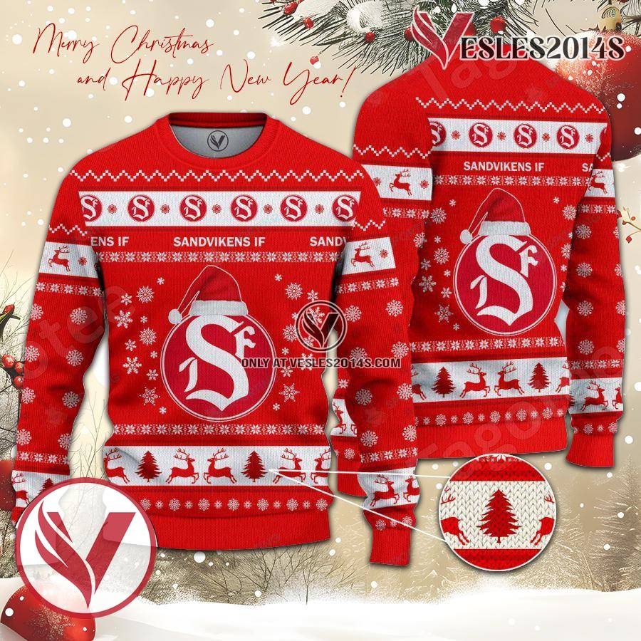 Sandvikens IF Sport Ugly Christmas Sweater, Unique Gifts For Fans - Vesles2014aS 1