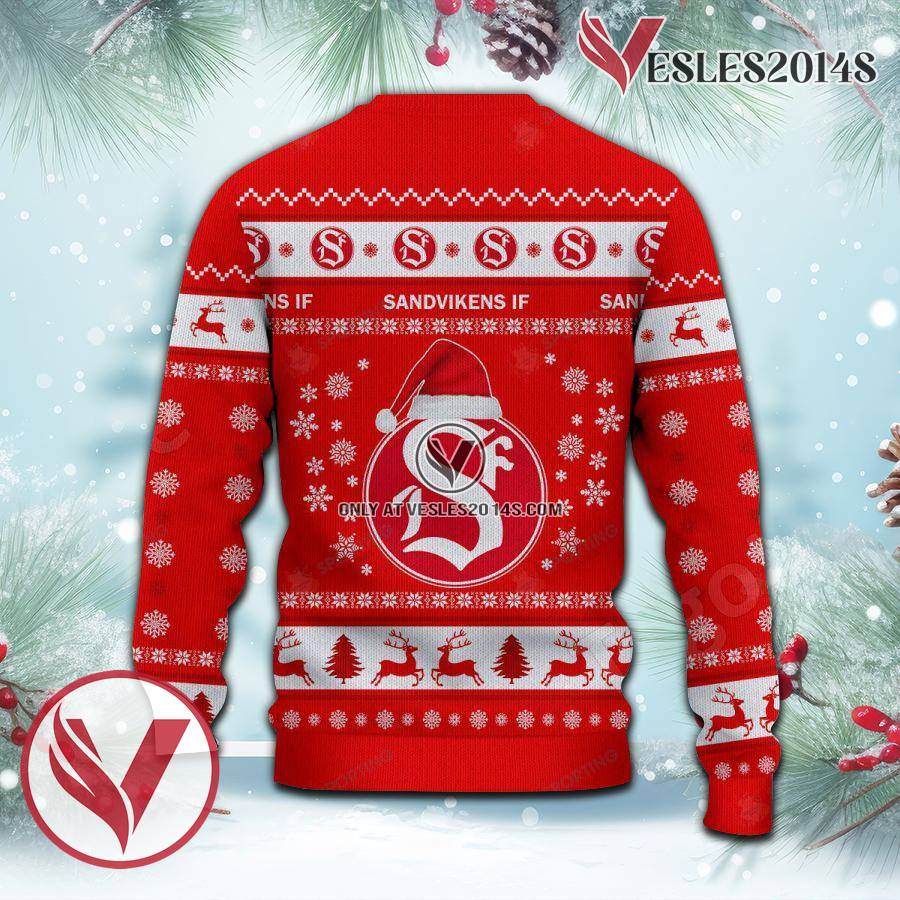 Sandvikens IF Sport Ugly Christmas Sweater, Unique Gifts For Fans - Vesles2014aS 3