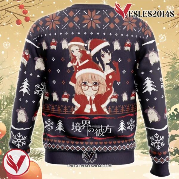 Santa Ai, Mirai, Mitsuki Beyond the Boundary Ugly Christmas Sweater, Unique Christmas Gift For Fans - Vesles2014S 1