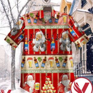 Santa Claus And Bud Light Christmas Hawaiian Shirt, Unique Gifts For Friends - Vesles2014S 1