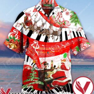 Santa Claus Christmas Piano Hawaiian Shirt, Unique Gifts For Friends - Vesles2014S 1