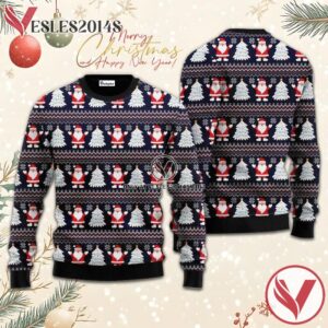 Santa Claus Christmas Tree Ugly Sweater, Unique Winter Outfits For Fans - Vesles2014S  1