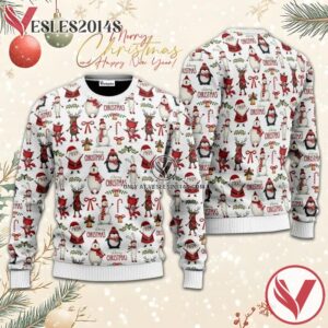 Santa Claus Christmas Ugly Sweater, Unique Winter Outfits For Fans - Vesles2014S  1