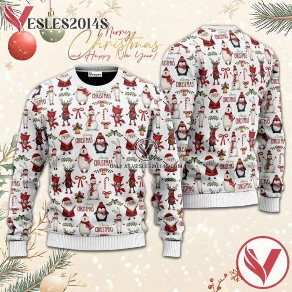 Santa Claus Christmas Ugly Sweater, Unique Winter Outfits For Fans - Vesles2014S  1