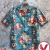 Santa Claus Drink Bud Light Beer Blue Hawaiian Shirt, Unique Gifts For Friends - Vesles2014S 1