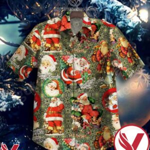 Santa Claus Happiness Is Being A Grandpa Hawaiian Shirt, Unique Gifts For Friends - Vesles2014S 1