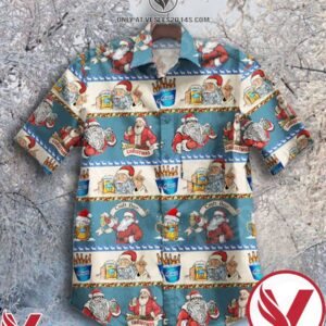 Santa Claus Merry Christmas With Bud Light Beer Hawaiian Shirt, Unique Gifts For Friends - Vesles2014S 1