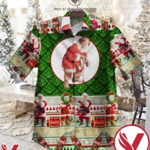 Santa Claus Open Coca Cola Merry Christmas Hawaiian Shirt, Unique Gifts For Friends - Vesles2014S 1
