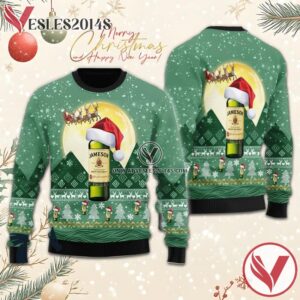 Santa Claus Sleigh Jameson Ugly Sweater, Unique Winter Outfits For Fans - Vesles2014S  1