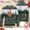 Santa Firefighter Forest Ugly Christmas Sweater 1