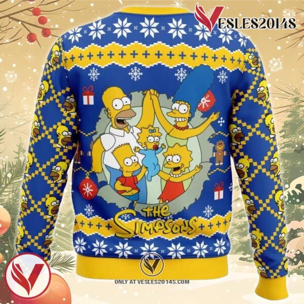 Santa Homer The Simpsons Ugly Christmas Sweater, Unique Christmas Gift For Fans - Vesles2014S 1