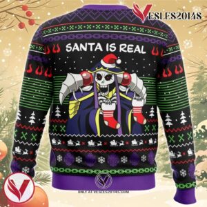 Santa Is Real Overlord Ugly Christmas Sweater, Unique Christmas Gift For Fans - Vesles2014S 1