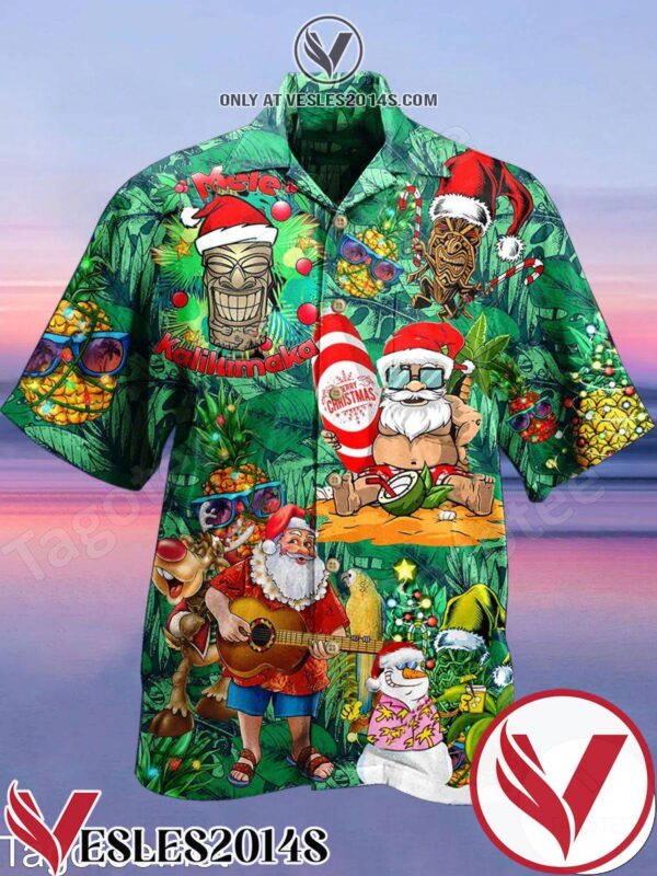 Santa Kalikimaka Tropical Christmas Hawaiian Shirt, Unique Gifts For Friends - Vesles2014S 1